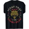 Mens Muay Thai Vintage Graphic TShirt Black Retro Fight Club Design with Dual Tiger Stars 1921 Heritage Breathable Regular Fit