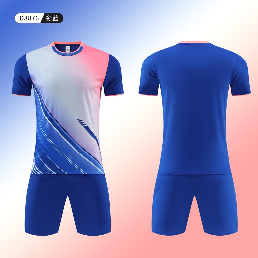 New Soccer Uniform Set Student Competition Training Uniform Customization Quick Dry Sports Kids Adult Short Sleeve Soccer Jersey