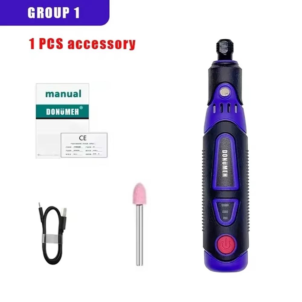 Mini Electric Drill Multifunctional Grinder 3-Speed USB Power Tool with Engraving Pen and Accessories Set Home DIY Rotary Tool