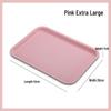 Zhi Shi Extra Large Nordic Pink Plastic Serving Tray