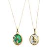 Double Sided Mermaids Princess Pendant Necklace Luxurious Sweater Chain for Women and Girls Handmade Jewelry Gift