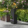 Flower Pots Indoor Plant Pots With Drainage Holes Metal Dim 30L X 30W X 100H Cm Black