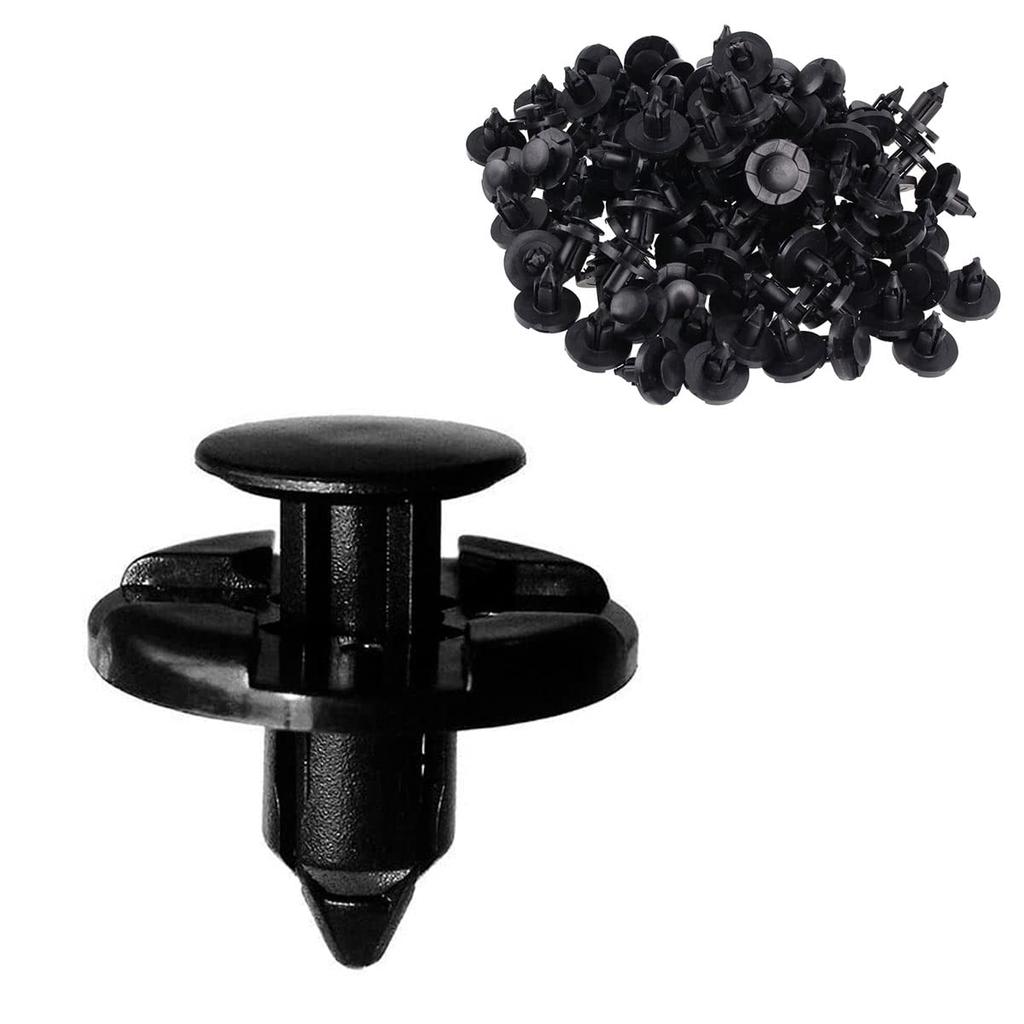 100PCS Nylon Fender Push Type Retainer Clips & Bumper Fastener Rivet For Nissan & Infiniti 01553-09321