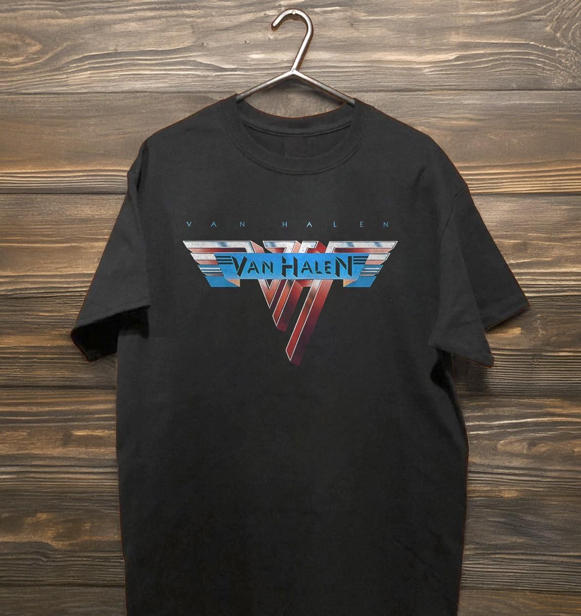HOT! Van Halen Logo Rock Band Classic Black Unisex T-shirt Size S-5XL S