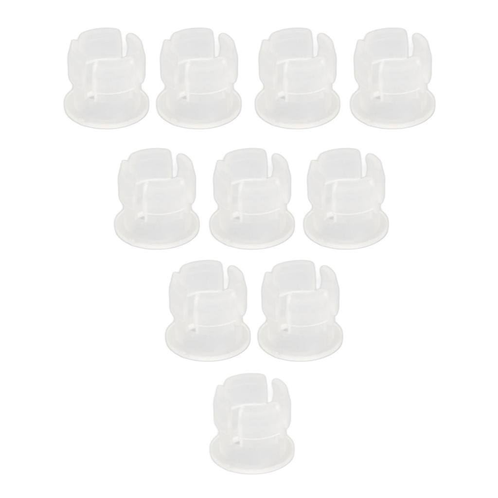 200PCS 5mm LED Holders Flat Buckle Light Emitting Diode Clips Plastic Mounting Holder White