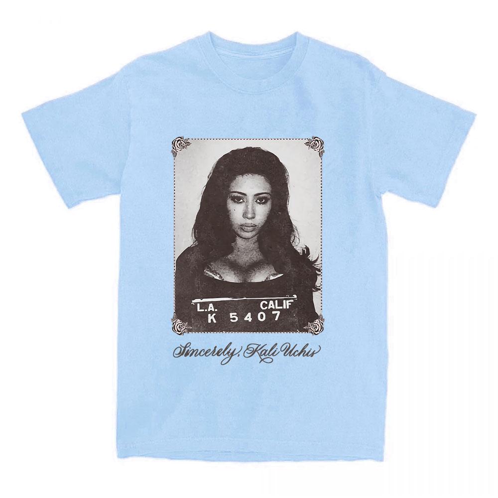 KALI UCHIS Sincerely Photo T-Shirt Short Sleeve Cotton T Shirt Graphic Printing Clothing Unisex Streetwear Women Tshirts