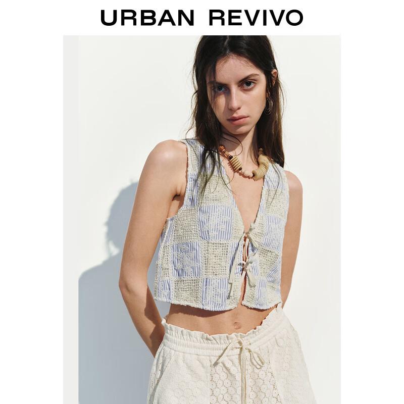 UR 2025 Frühling Ethnische Blumen Ärmellose Weste