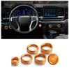 Chevrolet Silverado 22-23 Decorative Rings for A/C Knobs & Headlight Switches