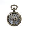 JewelryWe Pocket Watch Pendant with Tree of Life Skeleton, Retro Antique Style Analog Pocket Watch Necklace, Waterproof, for Men and Women, Perfect Fo