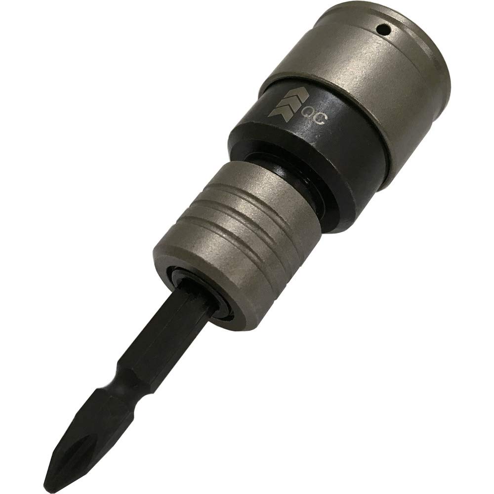 Ichinen Access MUST TOOL QC Sechskant-Konvertierungsadapter Antriebsbit/Stecknuss IM-4W2H-AP 19790, 12,7 mm (4-Minuten)