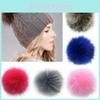 Luxurious Diy Women Faux Raccoon Fur Pom Poms Ball For Knitting Beanie Hats