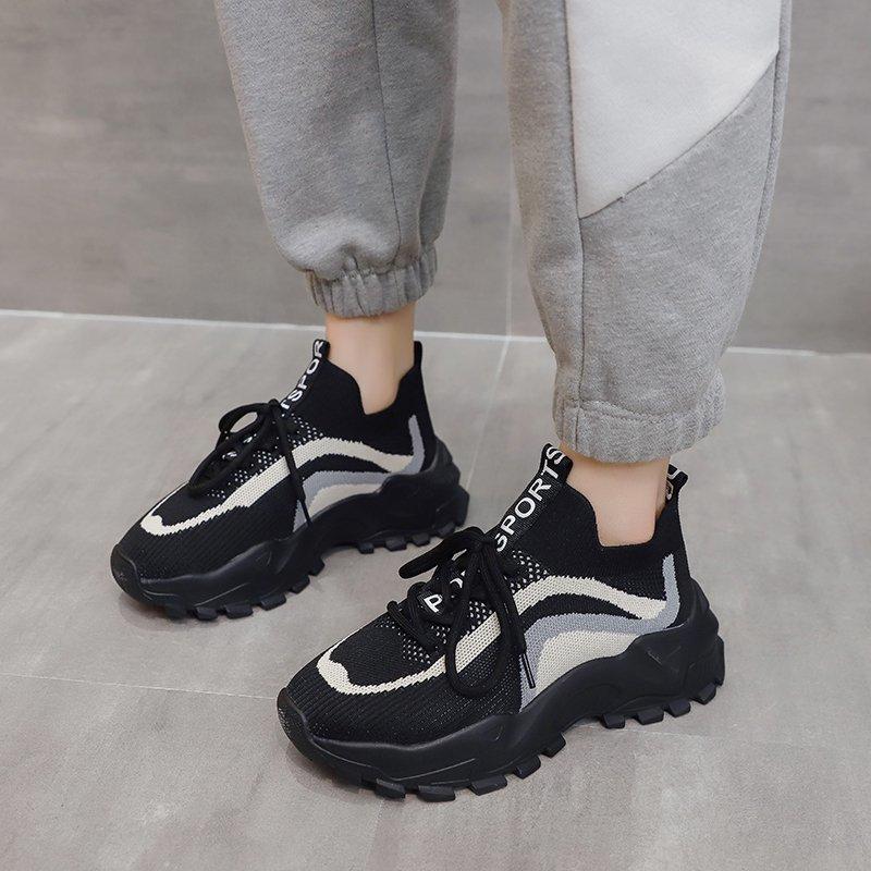 

2025 new socks knitted daddy shoes factory direct sales 41 чорний