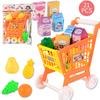Children's Role-Playing Shopping Cart Toy with Fruits & Vegetables
