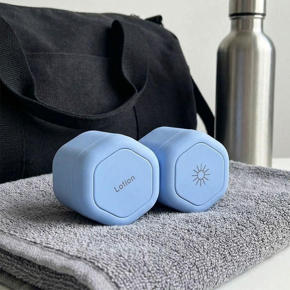 3PCS Hexagonal Magnetic Absorption Container Leak-Proof Stacking Dispenser Skincare Storage