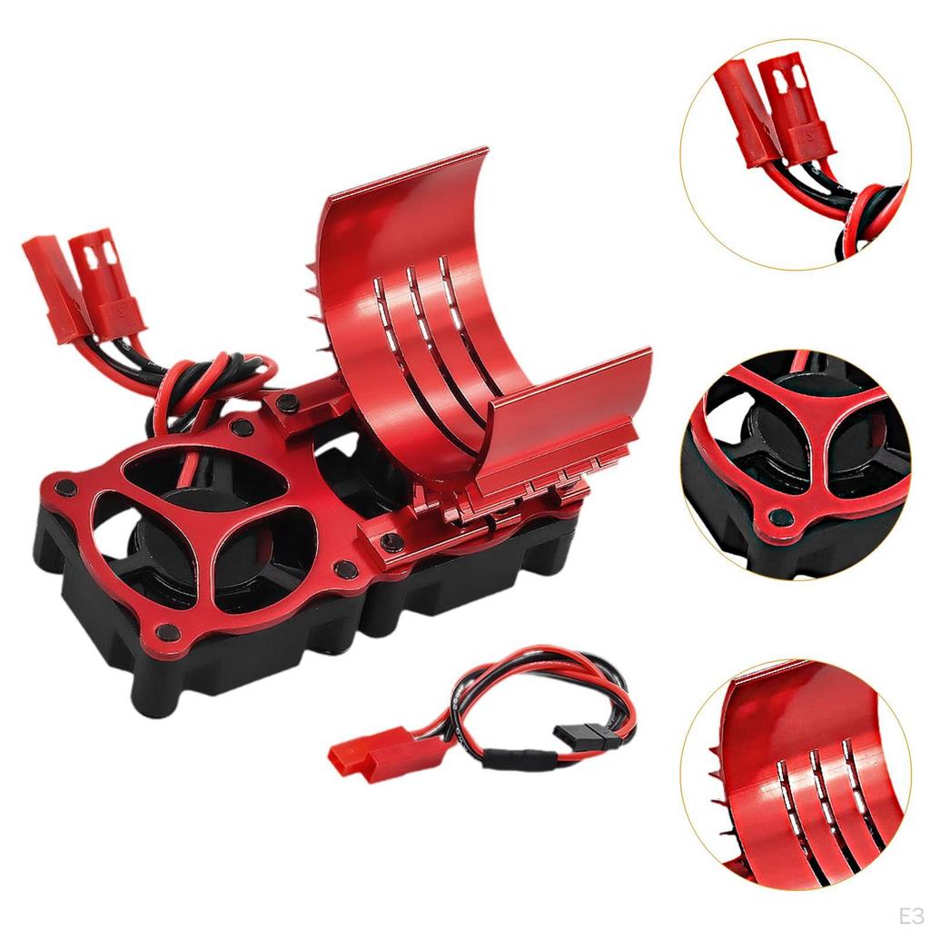 Aluminum Alloy RC Car Engine Cooling Fan, Replacement Part, Easy to Install, Heat Sink for