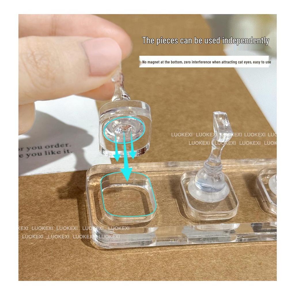 Hot Item: No-Magnet Cat Eye Nail Holder - High-Transparency Wearable Practice Tool