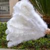 1920s Vintage Feathered Fan Flapper Dance Burlesque Handheld Fan Large Folding Hand Fan Flapper Costume Accessories