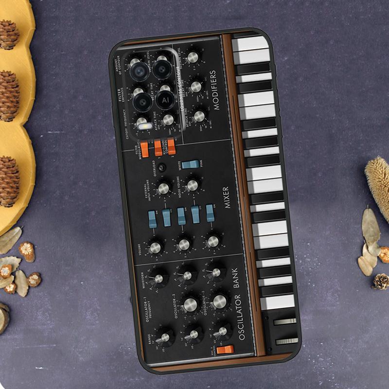 Vintage Synth Synthesizer Phone Case For Oppo A40 A60 A80 A78 A98 A18 A38 A58 A74 A94 A54 A16 A76 A96 A15 A17 A77 A57S