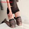 Spring Girl Lace Mesh Kneehigh Socks With Breathable Elastic For Summer Fashion