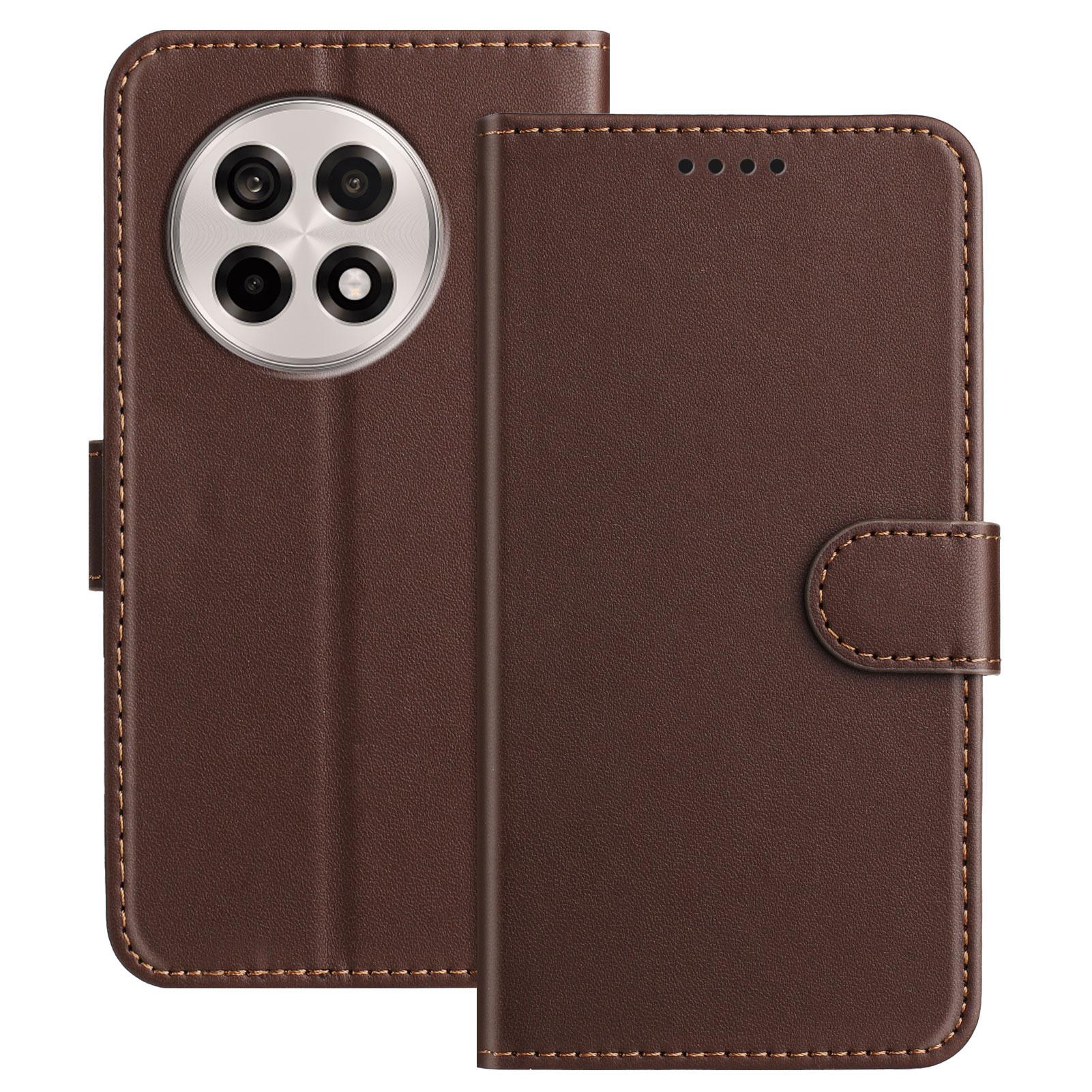 

For OnePlus Ace 5 5G/OnePlus Ace 5 Pro 5G/OnePlus 13R 5G Leather Case Wallet Stand Solid Color Anti Drop Phone Cover G