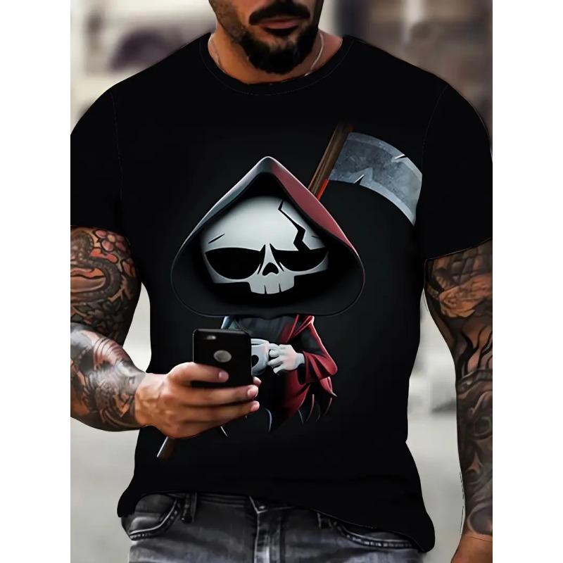 Summer Palm Tree Pattern T-Shirt Men Fashion Nature Pattern T-Shirt Casual 3D Printed Short Sleeve T-Shirt