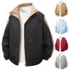 Men's Casual Stand-up Collar Solid Color Zipper Jacket Trench Coat, Men's Sports Coat