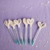 Round Comb Teeth Tube Eyelash Brush Clear Glitter Mascara Wand Rabbit Ears Mascara Brush  Women