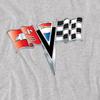 Chevrolet Unisex Adult 2nd Gen Vette Nose Emblem Heather T-Shirt