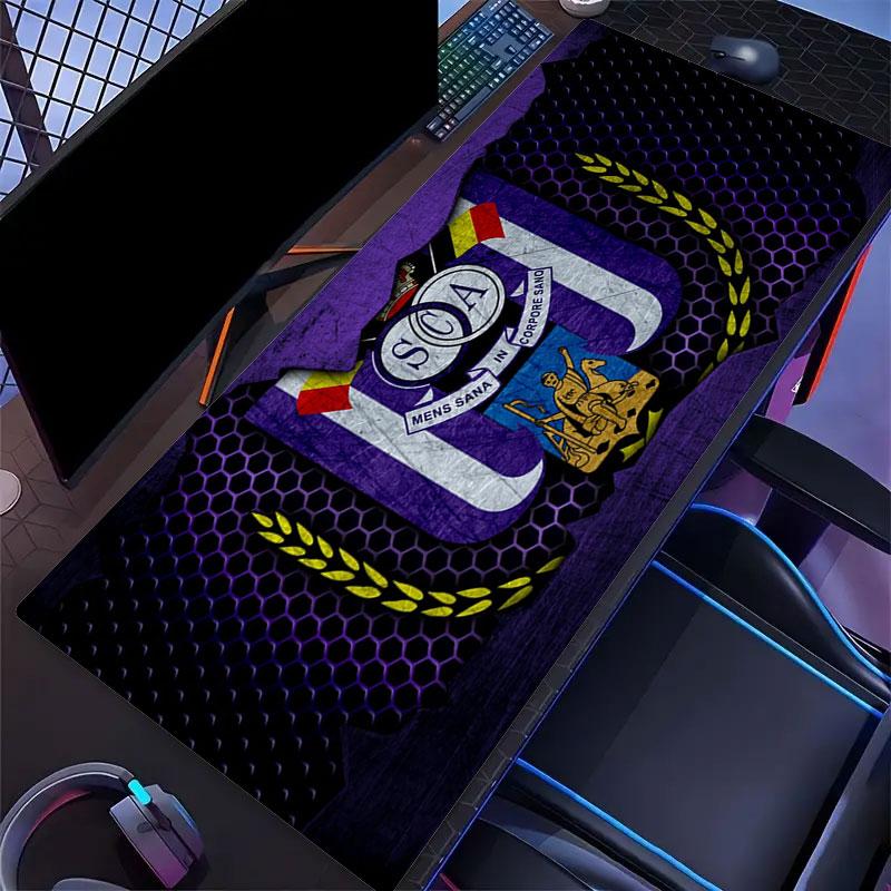 Royal Sporting Club Anderlecht Mouse Pad, Large Gaming Desk Mat, Non-slip XXL Mousepad for Laptop & Tablet, Mini PC Playmat with Stitched Edges