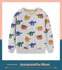 Boys' Dinosaur Pullover Round Neck Hoodie - European & American Style