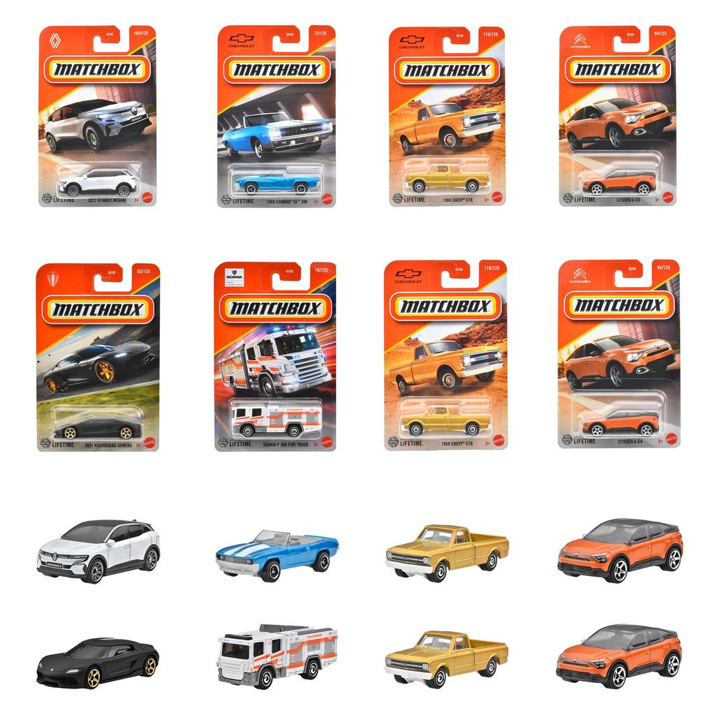 Matchbox Basic Car D Assortment Autíčka, hračky s autíčky, mini auta, 24 autíček, výprodej, pro děti od 3 let, multi 98CD-30782