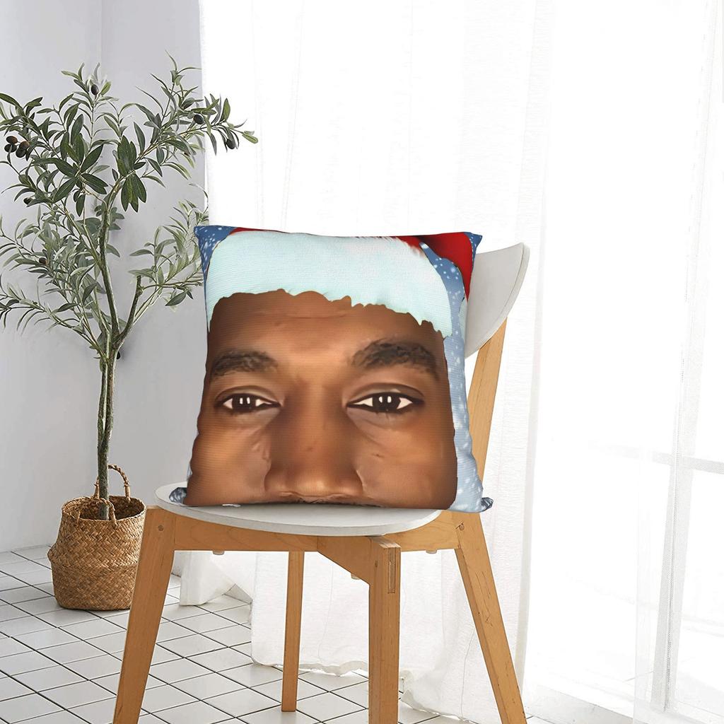 Kissenbezug Kanye Meme Weihnachten Vintage Kissenbezug für Sofa Schlafzimmer Heimdeko Kissenbezüge
