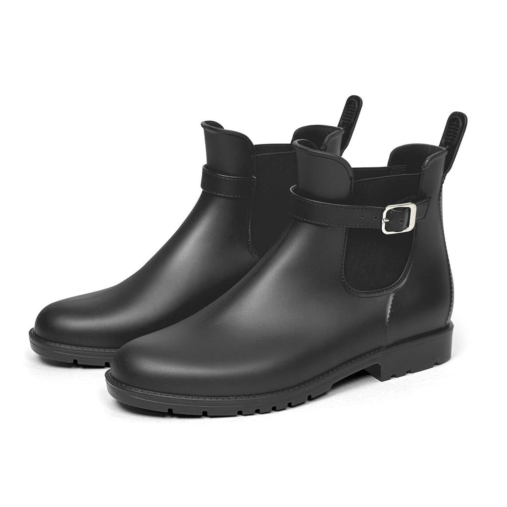 PAFHL Short Rain Boots with Side Stylish Waterproof Easy To Perfect for Rainy and Fishing Size Women's Gore, Non-Slip Design, Wear, School, Work,