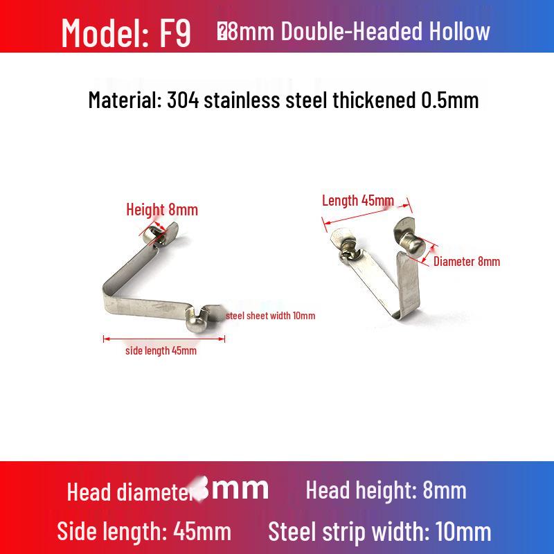 V-Shaped Spring Clip Buckle for Telescopic Tube and Tent Stroller Positioning