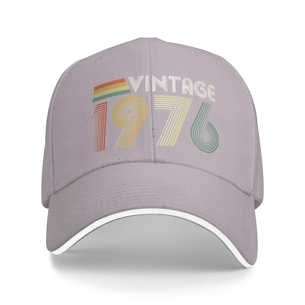Vintage 1976 50th Birthday Gift Casual Baseball Cap Spring Trucker Hat SunProof Hunting Hip Hop Hats Male Trendy Baseball Caps