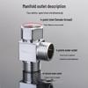 Brass Dual Outlet Angle Valve with 3-Way Diverter