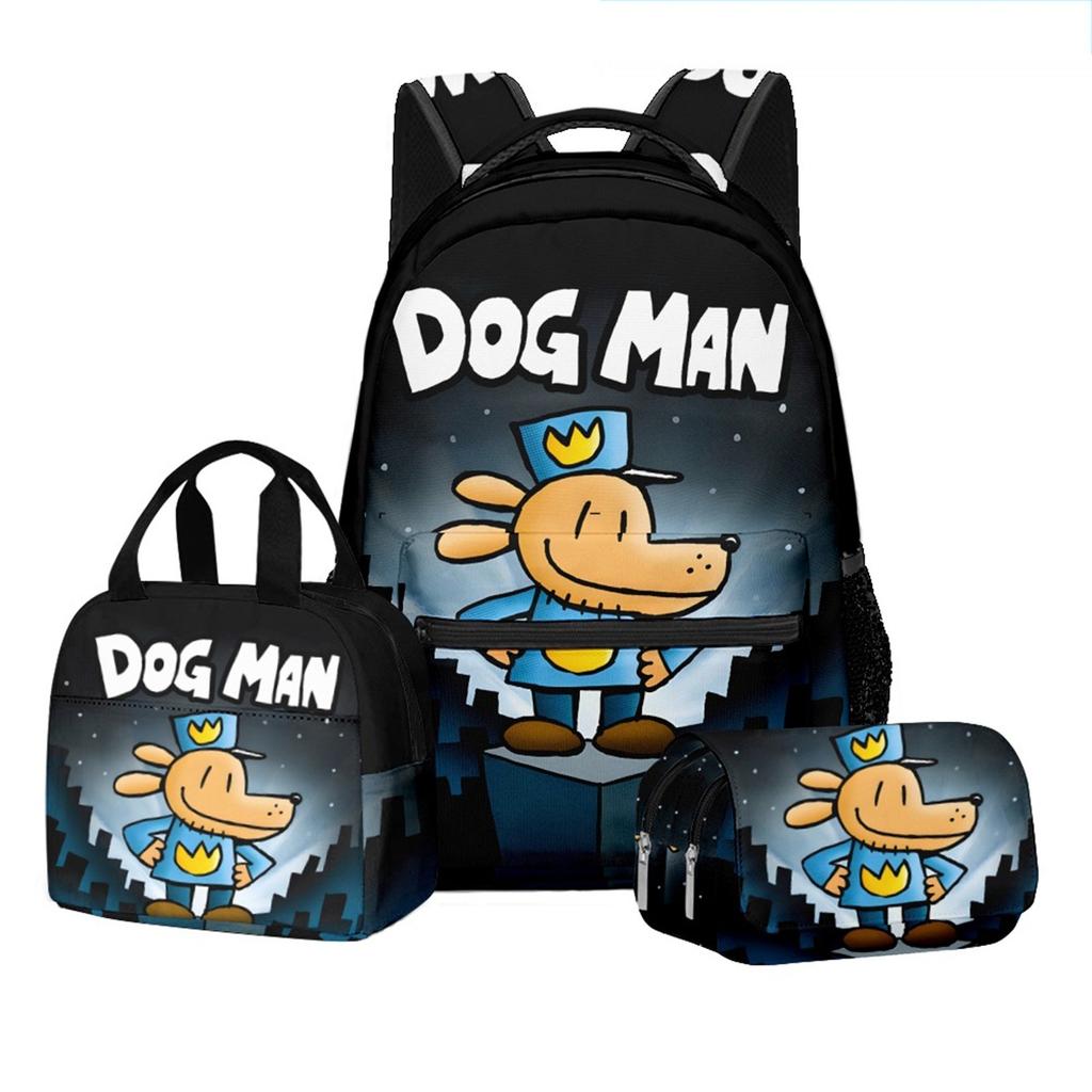 Movie Peripheral Print Backpack, School Bag Student Campus With Plush Ball Backpack