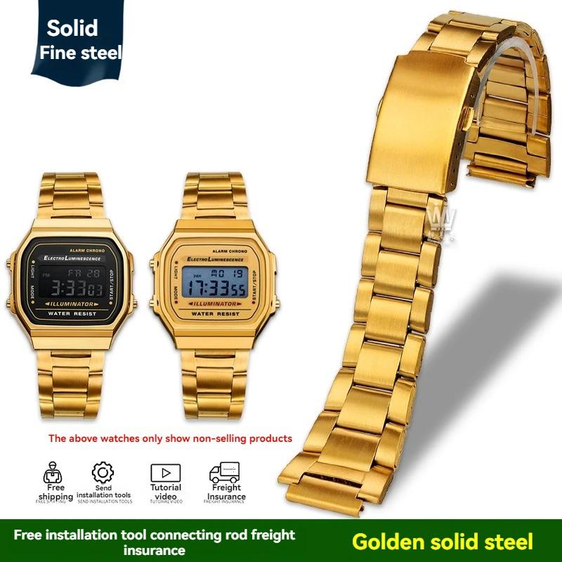 For Casio 3299 AE1200/1300/1500 AE-1200 AE-1200wh AE-1300 Solid Stainless Steel Strap 18mm Fine Steel Metal Case Wristband