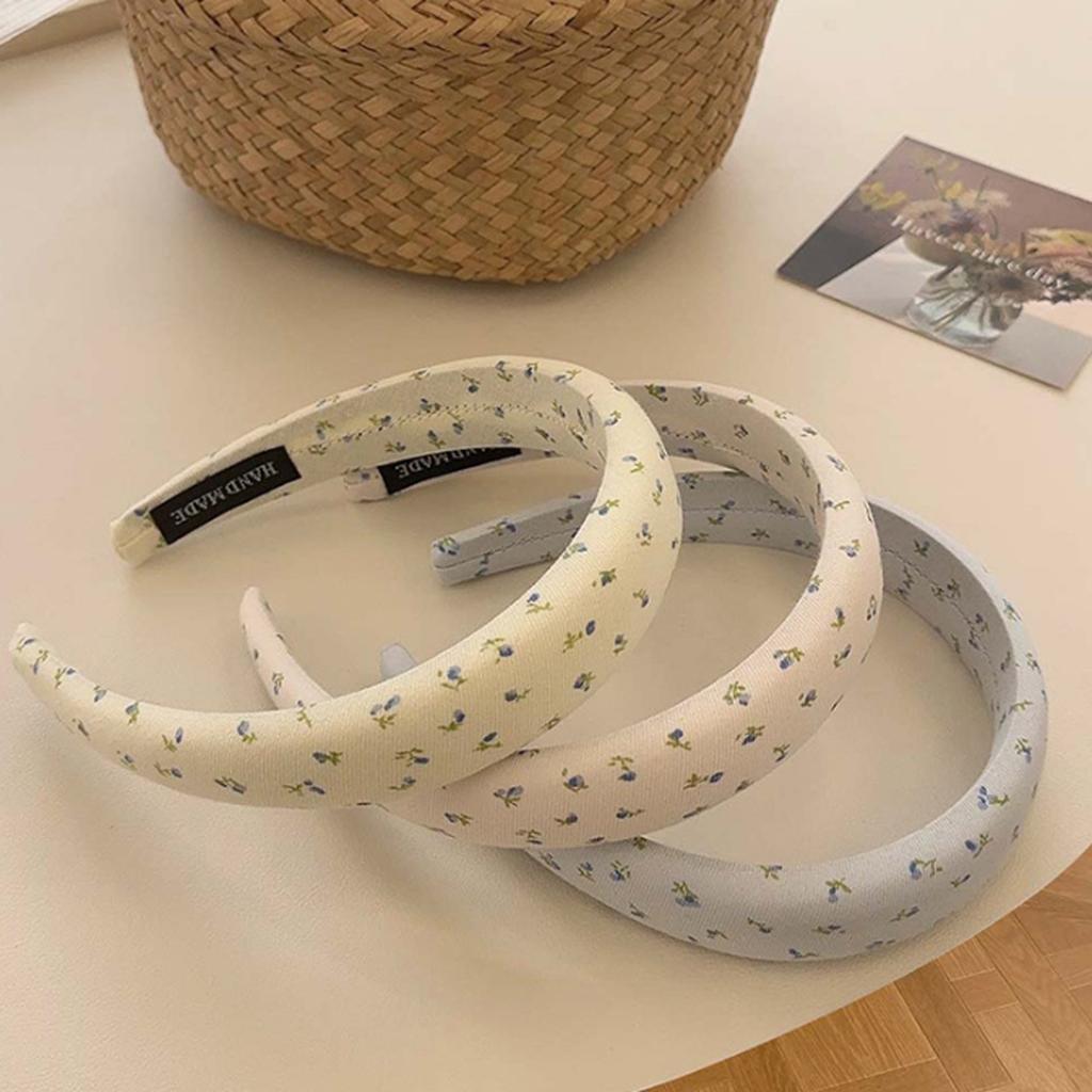 Floral Print Hairband for Women Elegant Fresh Color Hair Accessories Soft Comfortable Spring Headbands Fashionable Hairband