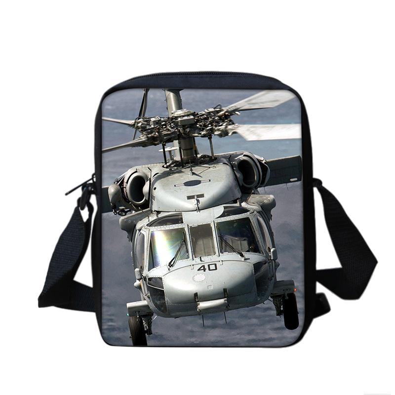 Helicopter Large Capacity Shoulder Bag, Compact and Trendy, New Mechanical Print, the Best Gift for Boys and Girls In School