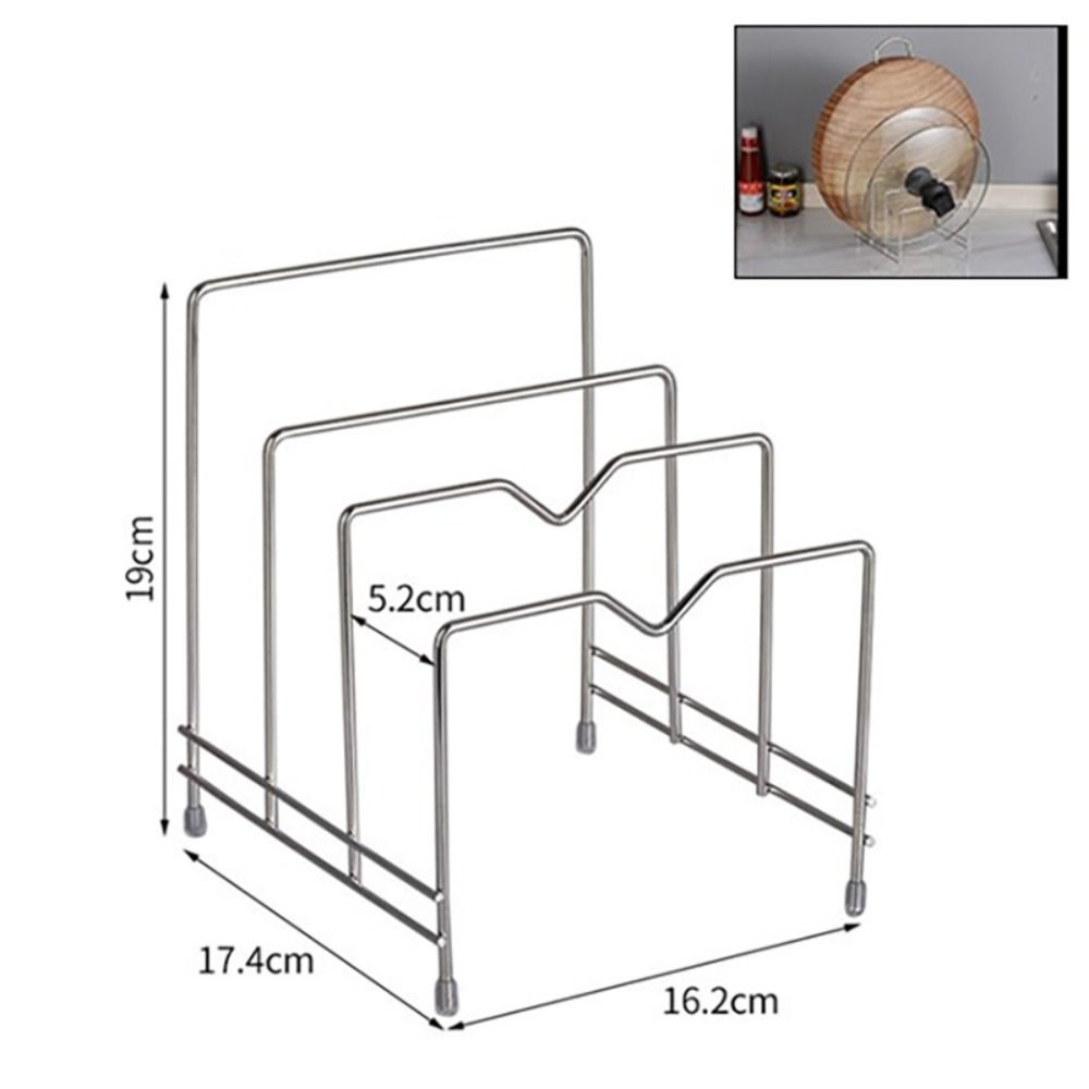 Multi-layer Stand Rack Stainless Steel Pot Lid Stand Kitchen Storage Organization Rack