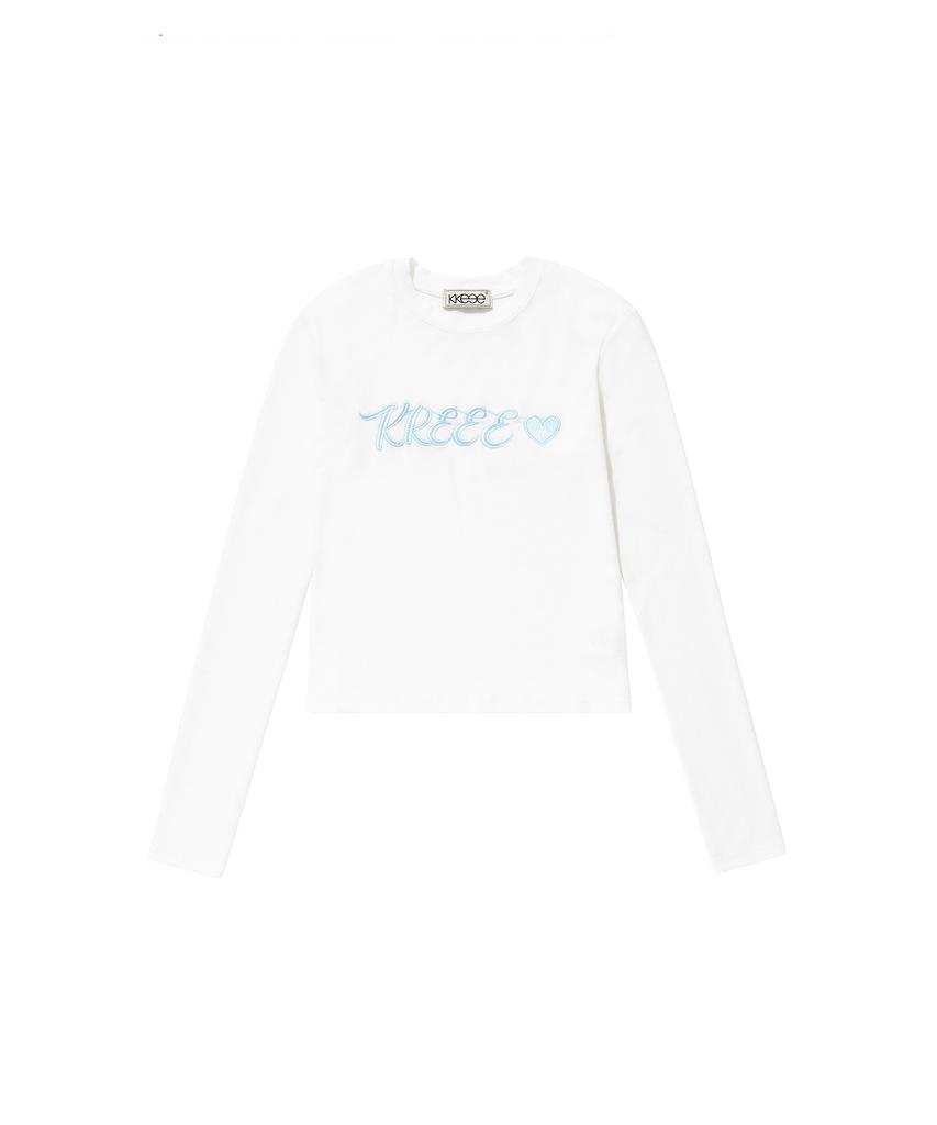 KKEEE Chain Stitch Slim Long Sleeve Tee (2 Colors)
