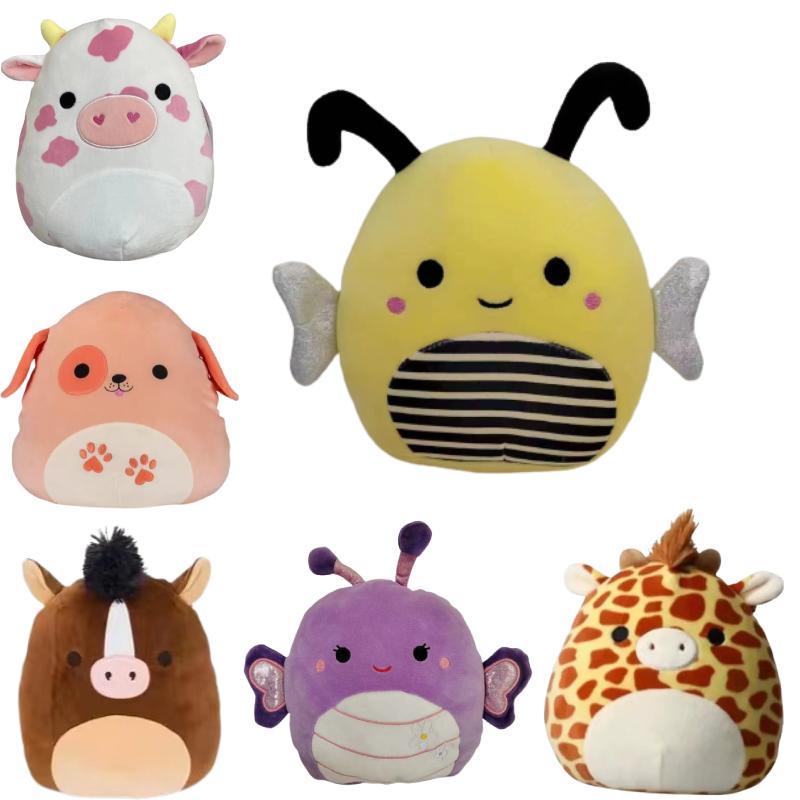 Toy Stuffed Squishmallow Cow Bee Dog Plush Doll Animal Pillow Home Gifts Decor