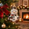 Christmas Tree Decorations Snowman Hanging Ornament, 2D Acrylic Lightweight Pendant, Fade Seasonal Home Resistant Piece for Holiday Party Festive