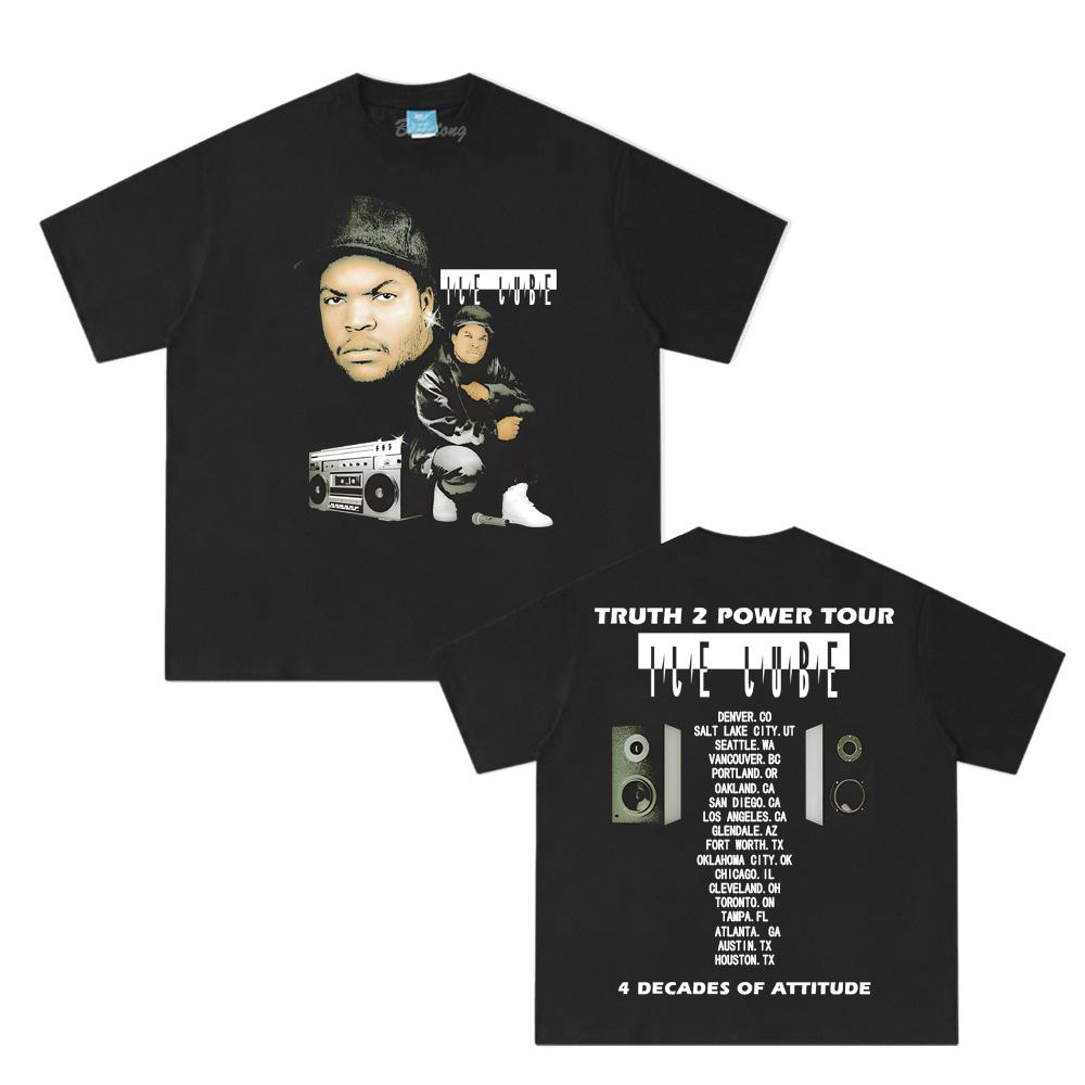 

Truth To Power Boombox Tour T-Shirt Hip Hop Ice Cube Same As Official Website 100%Cotton Tee-shirt Summer 100%Cotton T Shirt 5XL різнокольоровий