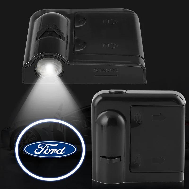 2025 Hot For Ford Wireless Led Emblem Car Door Welcome Laser Projector Lights Car Decor For Ford Focus ST Ranger Mondeo Kugo Eco