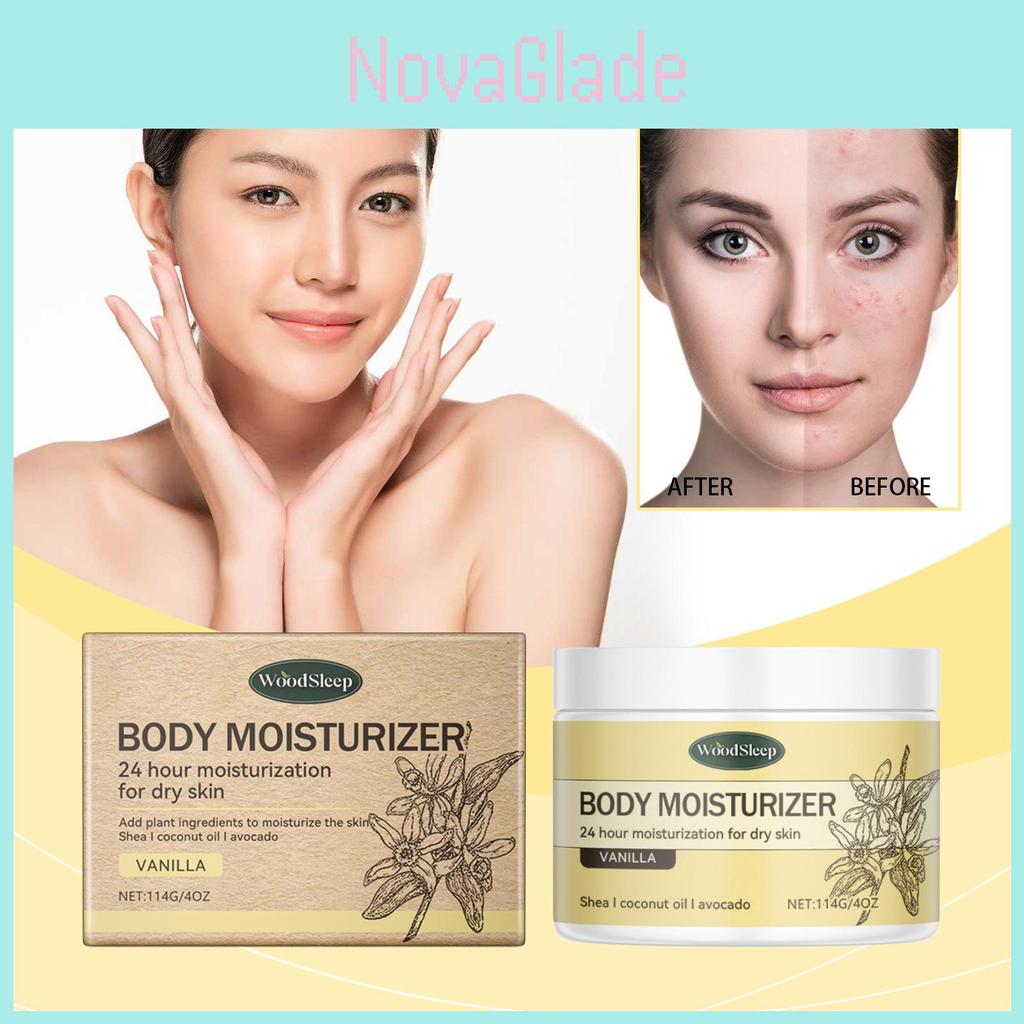 Woodsleep Body Butter Moisturizing Cream For Deep Hydration And Soft Skin With Vanilla Scent