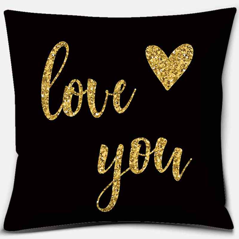 Black Geometric Printing Pillowcase Home Decoration Car Sofa Cushion Cover