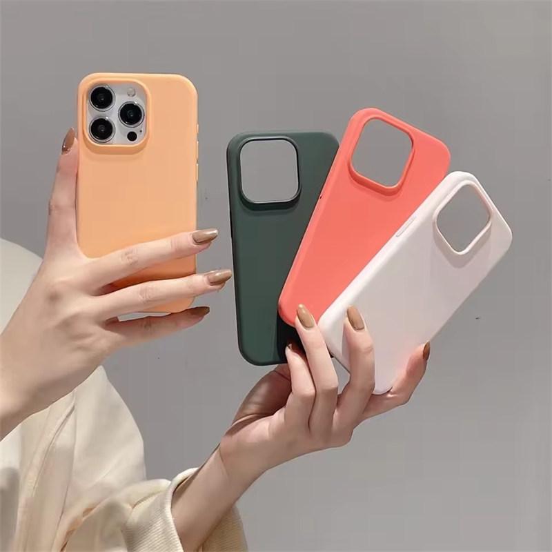 Original Phone Case For iPhone 11 12 13 14 15 16 Pro Max Luxury Liquid Silicone Cases For 7 8 Plus X XS XR Shockproof Soft Cover
