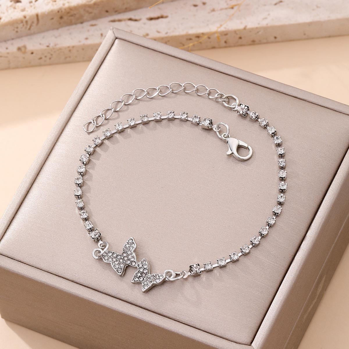 Luxury Butterfly Diamond Adjustable Bracelet - European  American Fashion Style